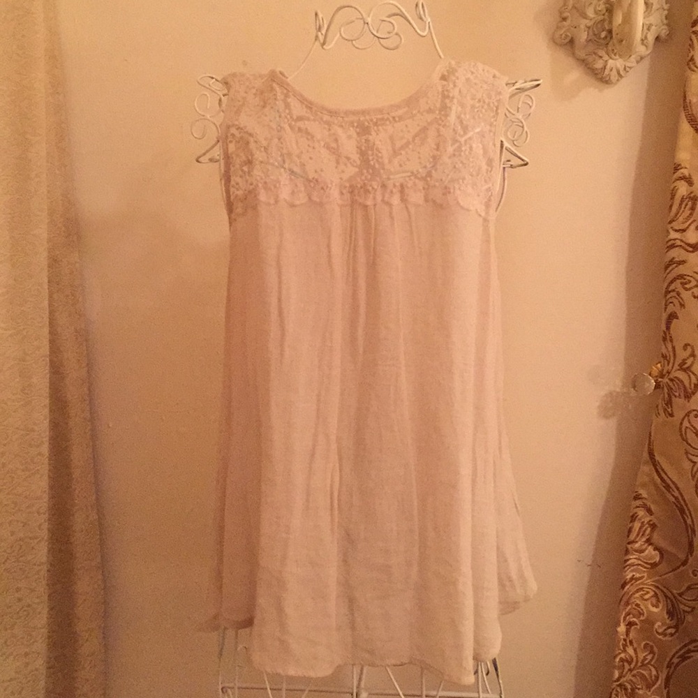 Cream linen top